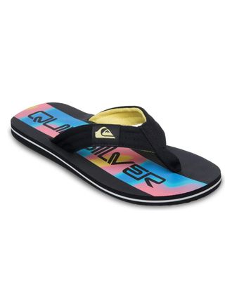 Quiksilver Sandale QUIKSILVER Molokai Layback, Herren, Gr. 10 (43), schwarz holmes, Obermaterial:Obermaterial: 100% Baumwolltextil, Futter: 100% Polyestertextil,