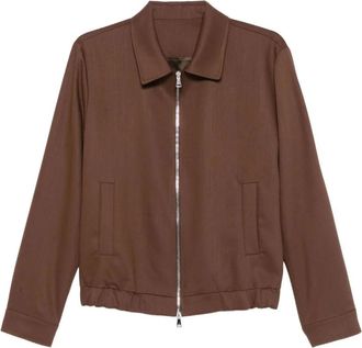 Costumein Polov Jacket - Heren - Zomerjassen - Bruin - M - Wol - Jassen