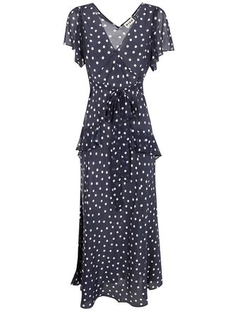 Rixo Evie Dress Bohemia Spot Deep Navy