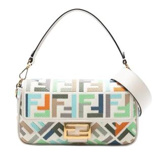 Fendi Pre-owned Shoulder Bags, female, Multicolor, Size: ONE SIZE Pre-owned Canvas Shoulder Bag