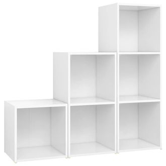 Berkfield Home 3 Piece TV Cabinet Set White Engineered Wood