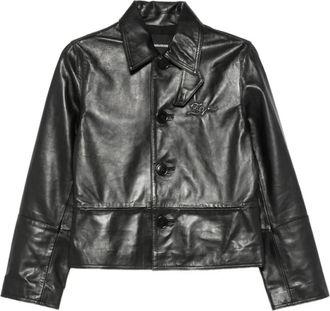 Zadig&Voltaire Leren Jas - Dames - Leren en Su&egrave;de Jassen - Zwart - XS - Leer - Jassen