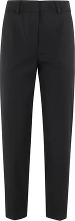 Seventy Blauwe Straight Leg Broek met Hoge Taille - Dames - Slim Fit Broeken - Zwart - XL - Broeken