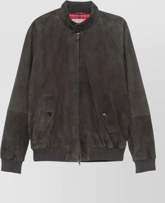 Baracuta suede g9 bomber jacket buttoned collar