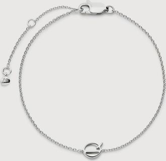 Monica Vinader Sterling Silver Initial Q Chain Bracelet