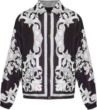 Versace Omkeerbaar Jack - Heren - Zomerjassen - Zwart - M - Polyester - Jassen