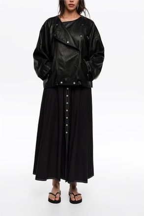 Bimba & Lola A-Line Skirt With Buttons in Black at Nordstrom, Size X-Small Eu