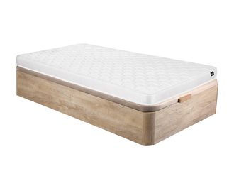 Vente-Unique Conjunto somier arc&oacute;n natural claro + colch&oacute;n de espuma 90 x 190 cm - DANAE II de YSM&Eacute;E