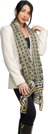 Lanvin Womens Scarf Yellow-Multicolor Wool Accessories