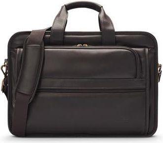 Solo New York Midtown Classic Leather Briefcase in Dark Brown at Nordstrom Rack