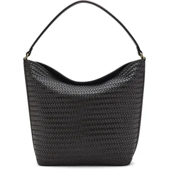 Mango Braided Bucket Shoulder Bag in Chocolate at Nordstrom