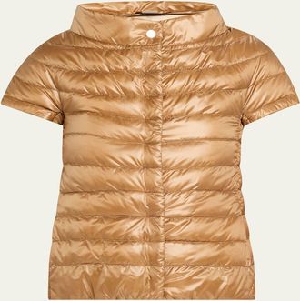 Herno Greta Cap-Sleeve Ultralight Down Cape