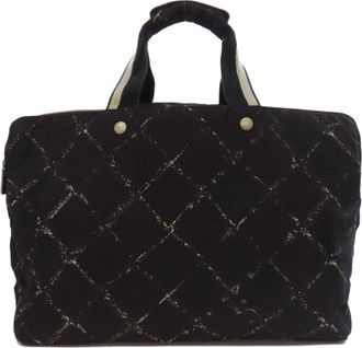 Chanel Travel Line Black Travel Line Boston Bag (Pre-Owned)