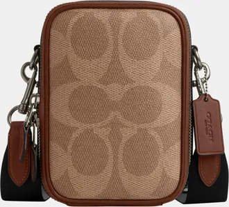 Coach Mens Stanton Crossbody in Maxi Signature Canvas - Beige - One Size