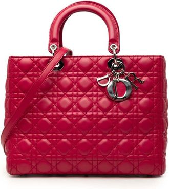 Dior Pre-owned Dior Large Lambskin Cannage Lady Dior Ladies 16B948Y1F9R3DM94