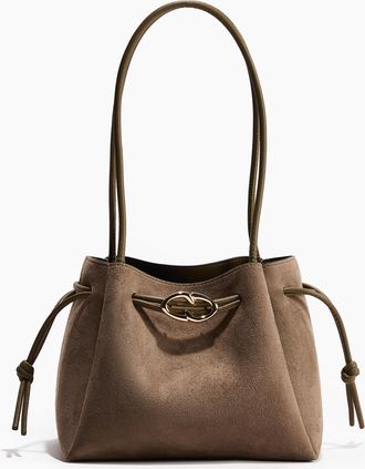 H&M Umh&auml;ngetasche mit Kordelzug - Green