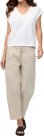 Duer Womens Flex Twill Barrel Pull On Pant In Sandstone