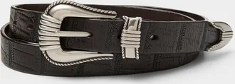 Le 31 Mens Croc leather Western belt