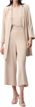 Joseph Ribkoff Open Front Longline Blazer In Parchment