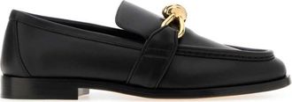 Bottega Veneta Black Leather Loafers