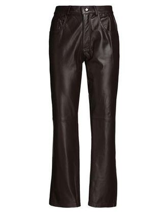 8 by YOOX STRAIGHT-LEG LEATHER PANTS