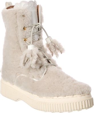 Tod's TodS Shearling & Leather Boot