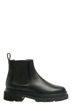 Santoni Womens leather Chelsea boot in Black at Nordstrom, Size 11.5