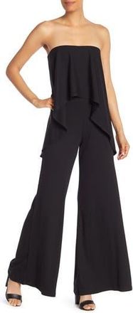 Go Couture Strapless Popover Jumpsuit in Black at Nordstrom Rack, Size X-Large
