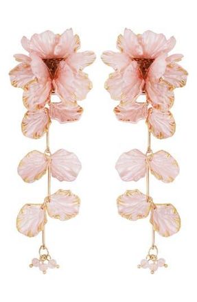 Panacea Linear Flower Earrings in Pink at Nordstrom Rack