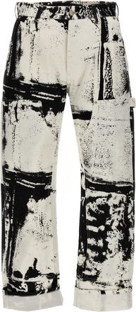 Alexander McQueen BlackWhite Fold Print Jeans