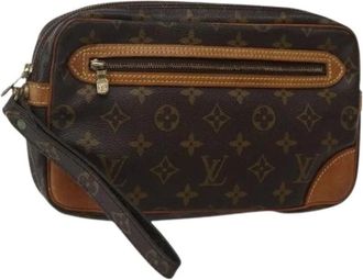 Louis Vuitton Pre-owned Clutches, female, Brown, Size: ONE SIZE Pre-owned Canvas Clutch