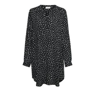 Kaffe Vestido Camisero Negro / Tiza Lunares - Dresses - Mujer - Negro - XS