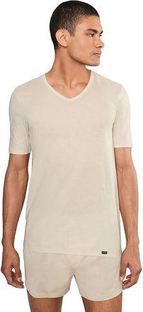 Hanro Ultralight Short Sleeve V-Neck Shirt Mens Clothing Moon : 2XL, Cotton