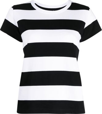 agn&egrave;s b. striped cotton T-shirt - women - Cotton - 1 - Black