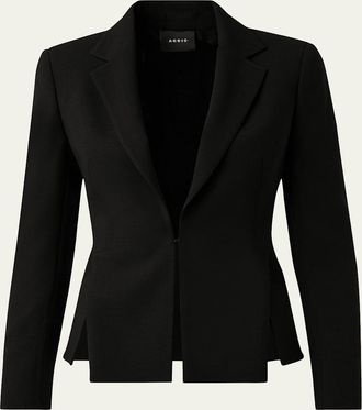 Akris Ocelia Slit Crepe Jacket