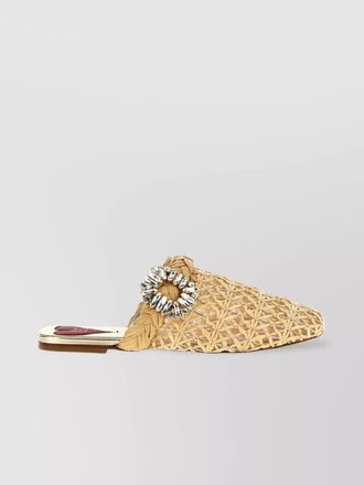 Roger Vivier raffia mules