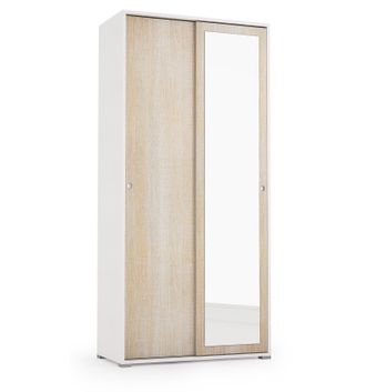 Terraneo Armario 2 Puertas - Dormitorio Marr&oacute;n Roble 90x195h Cm