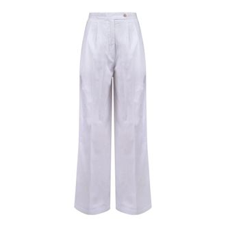 Semicouture Wide Trousers, female, White, Size: 2XS Pantalone Camelia