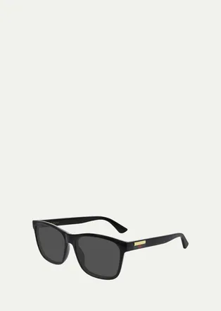 Gucci Mens Web Rectangle Injection Sunglasses