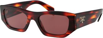 Prada Unisex Sunglasses 0pr A01s Havana Red Acetate