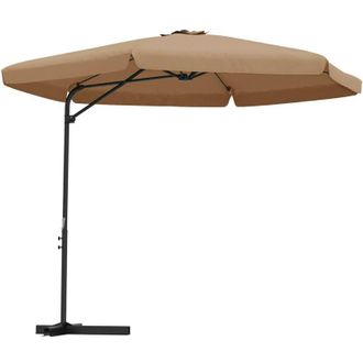 vidaXL Vidaxl - Sombrilla De Jard&iacute;n Con Palo De Acero Taupe 300 Cm