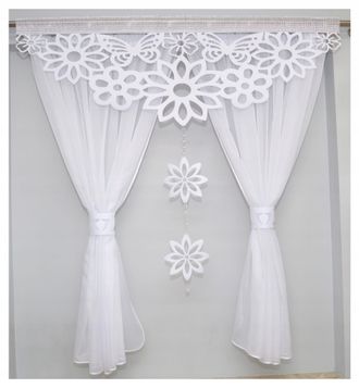 OEM Lucy, Cortina Moderna Con Motivo Floral, Ideal Para Sal&oacute;n Y Dormitorio, Estilo Glamuroso 300x150