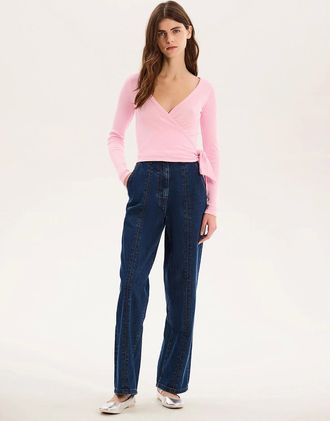 Omnes Womens Napeta Ballet Wrap Top in Pink - Size: 18/16