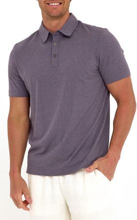Threads 4 Thought Phineas Luxe Jersey Polo in Heather Grapevine/Crocus at Nordstrom, Size Xx-Large