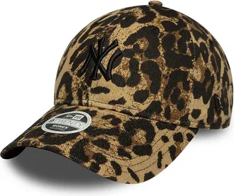 New Era Womens Baseball Cap 9twenty Brown Leopard Cotton Hat