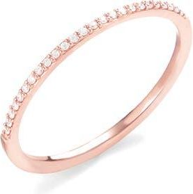 Lana Jewelry 14K Gold Thin Diamond Stacking Ring in Rose Gold/diamond at Nordstrom, Size 7