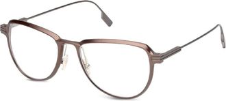 Ermenegildo Zegna round-frame glasses - Brown