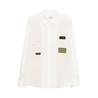 Maison Margiela Heren, Overhemden, Wit, Maat: S Katoen