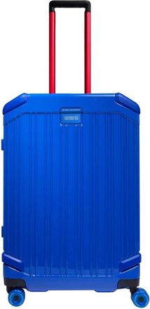 Piquadro Blauwe Middelgrote Trolley Koffer - unisex - Handbagage koffer - Blauw - ONE Size - Koffers