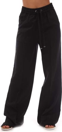 HUGO BOSS Damespantalon Boss Tabuta Relaxed-Fit in zwart